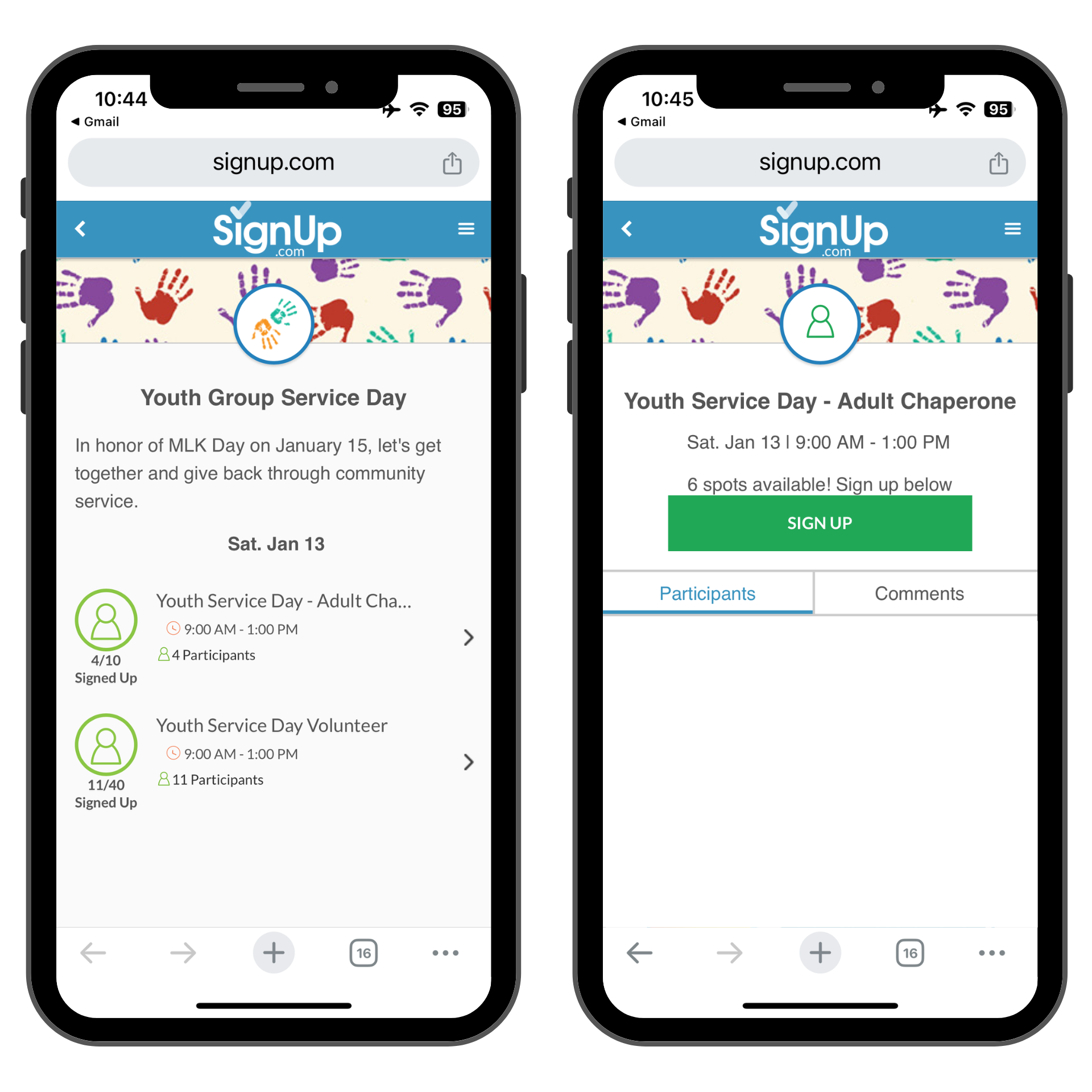 Use SignUp to organize group volunteer projects during Service Days