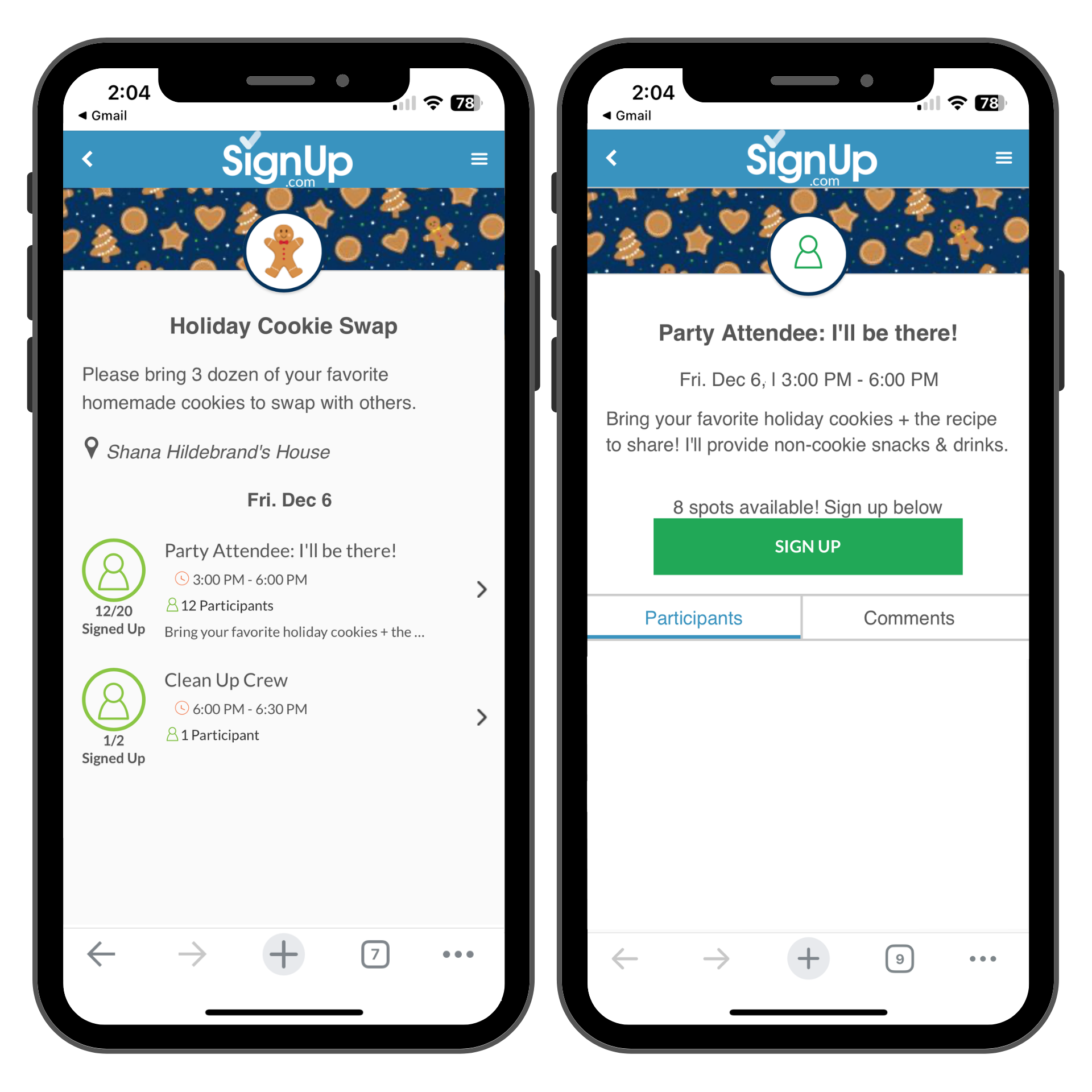 Holiday Cookie Exchange SignUp