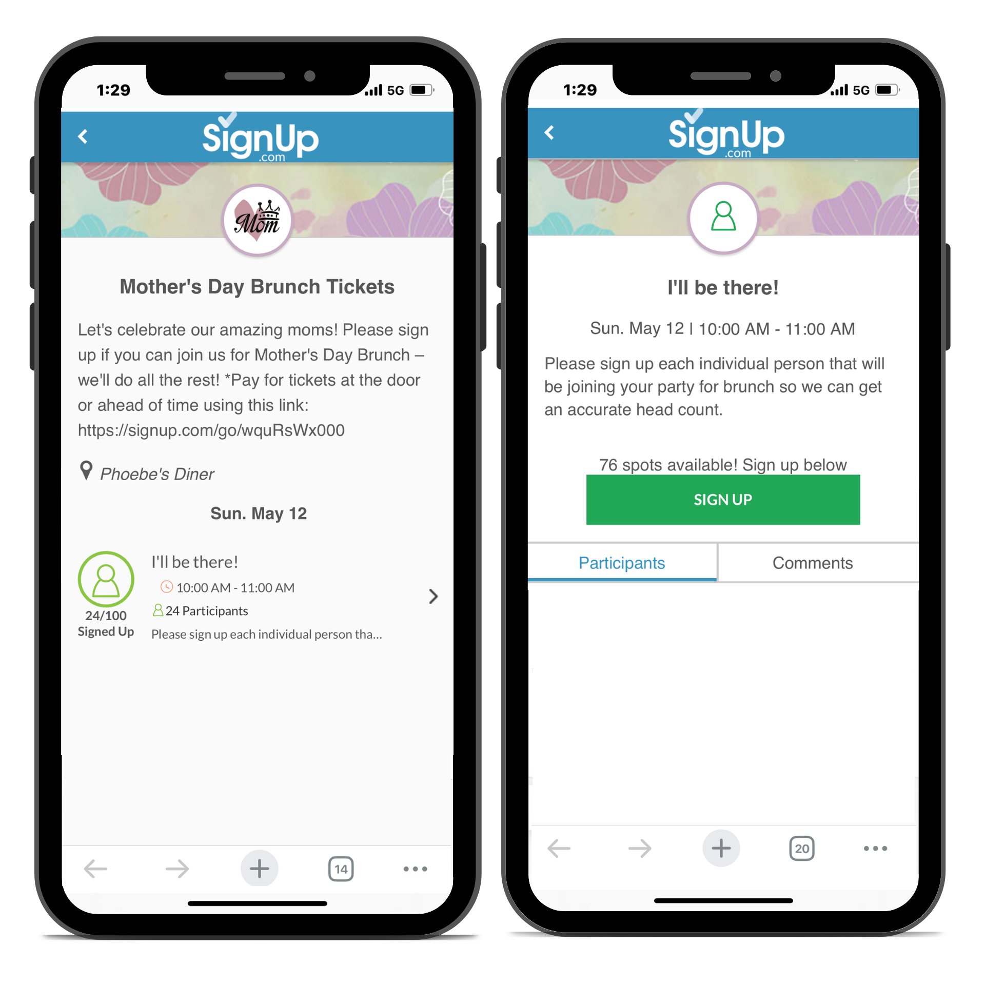 Mother's Day Brunch SignUp