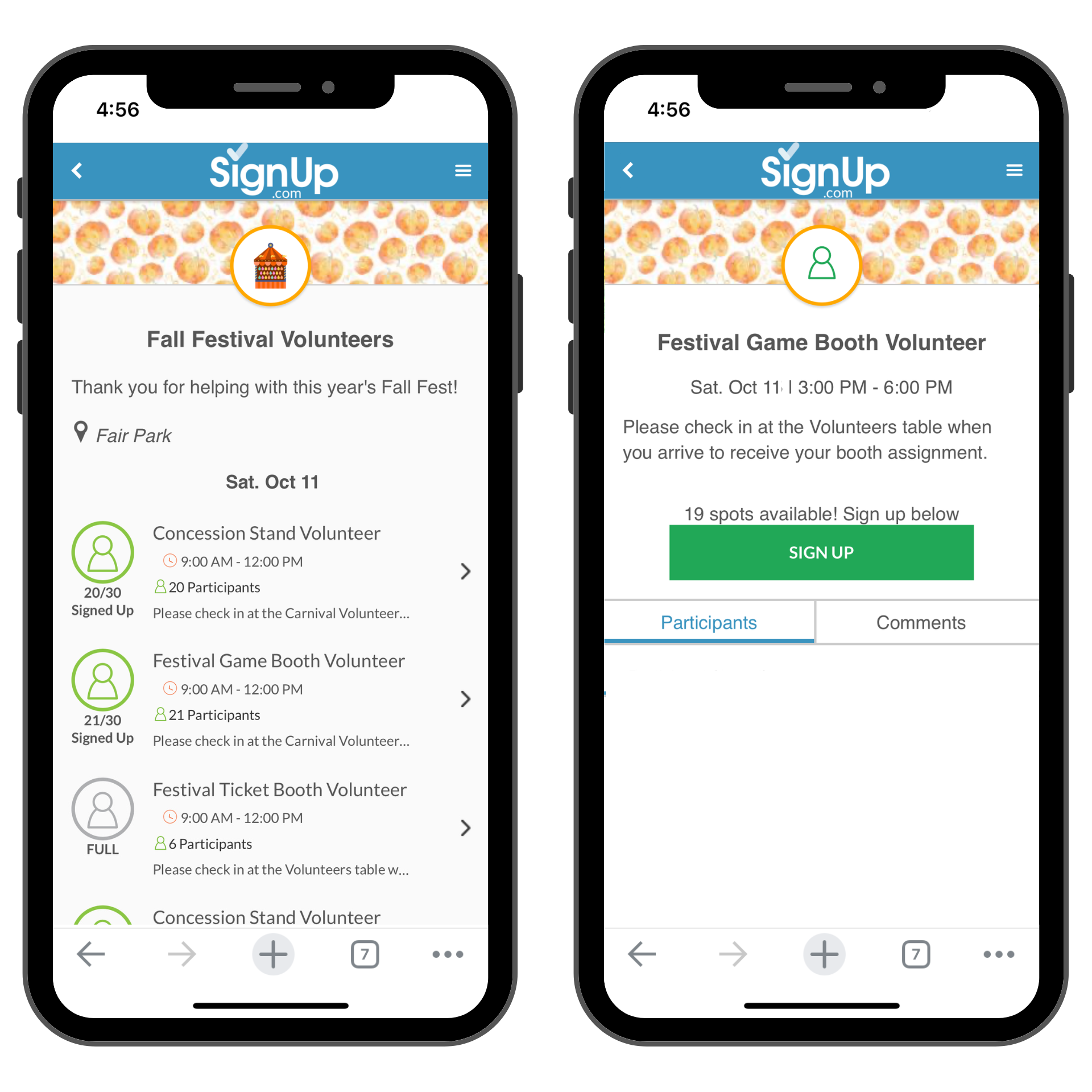 Fall Festival Volunteers SignUp - Festival Game Booth Volunteer