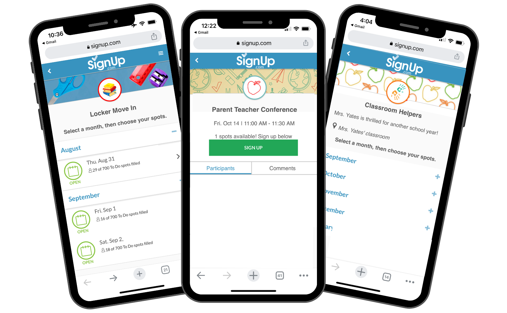 free online school SignUps for K-12 campuses