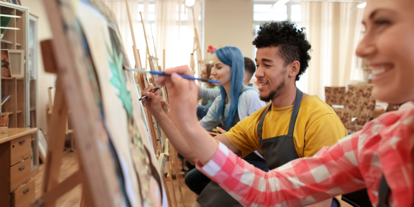 people at an art workshop