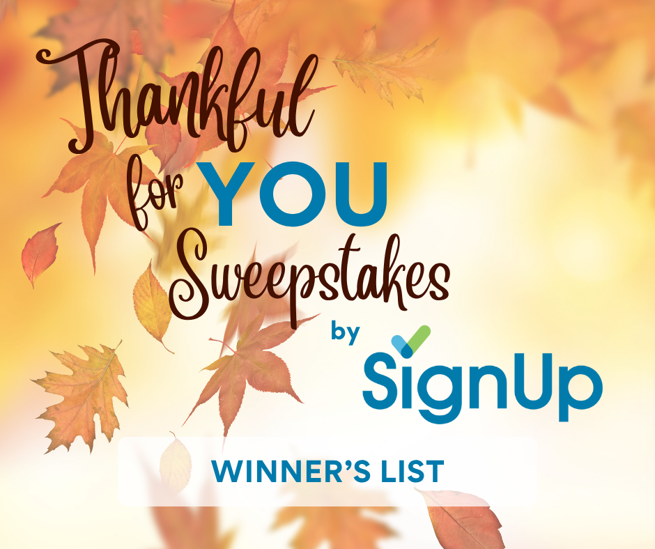 SignUp's Sweepstake Winners - Thankful for You Sweepstake 2025