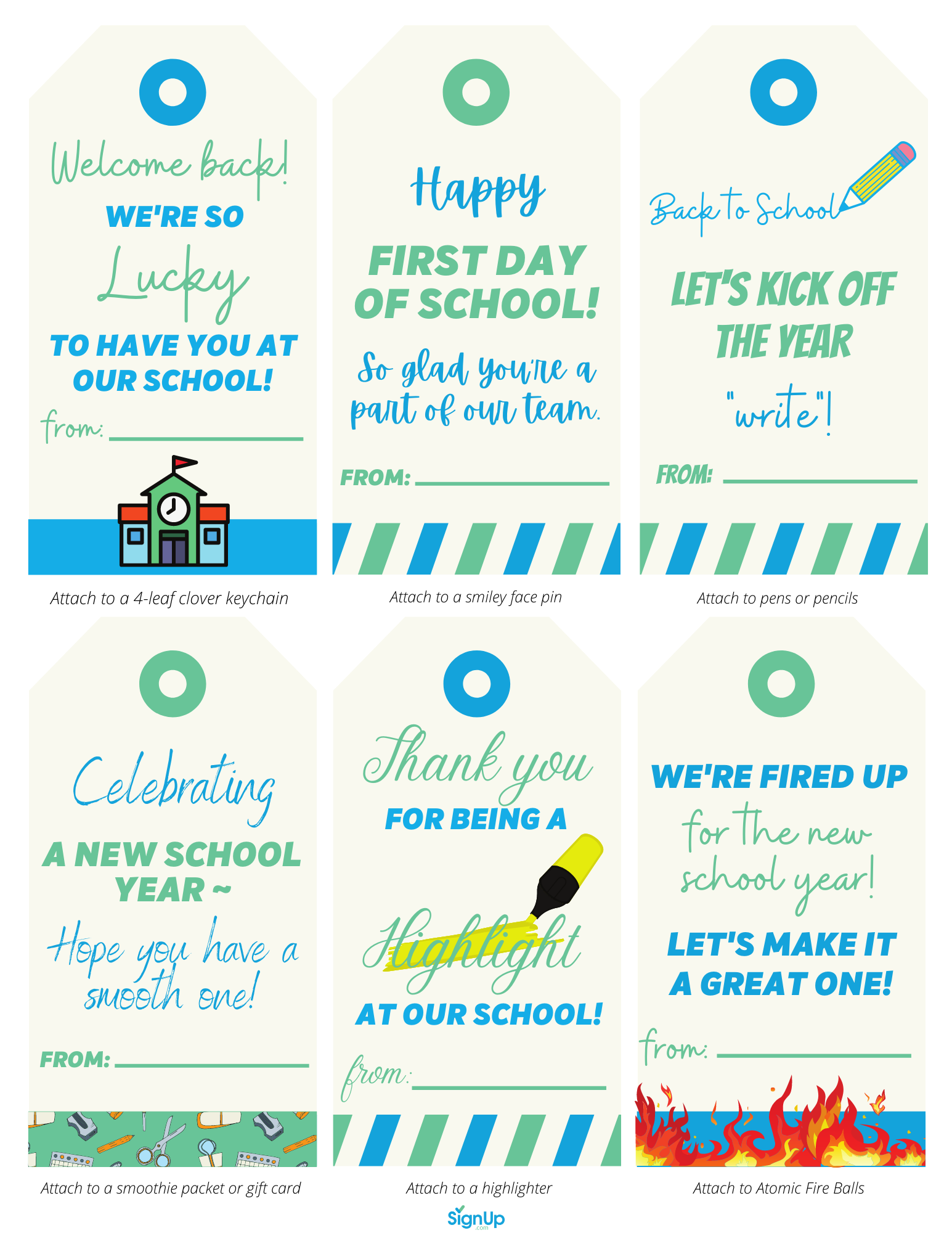 back to school appreciation notes page 1