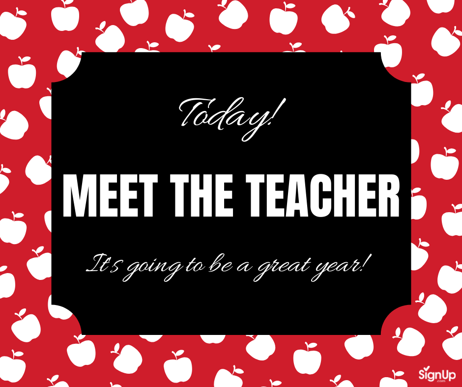 Meet the Teacher today! social graphic