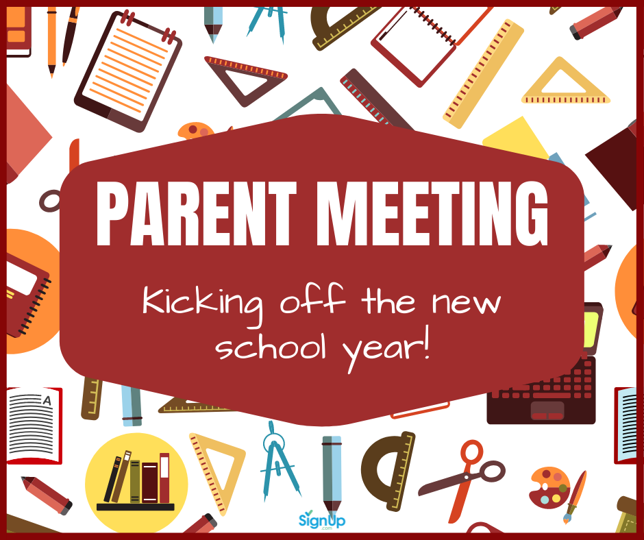 Parent Meeting social graphic for B2S