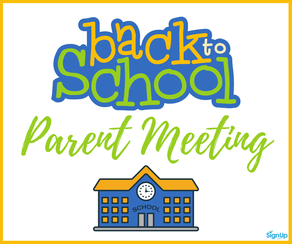 Back to School parent Meeting social graphic