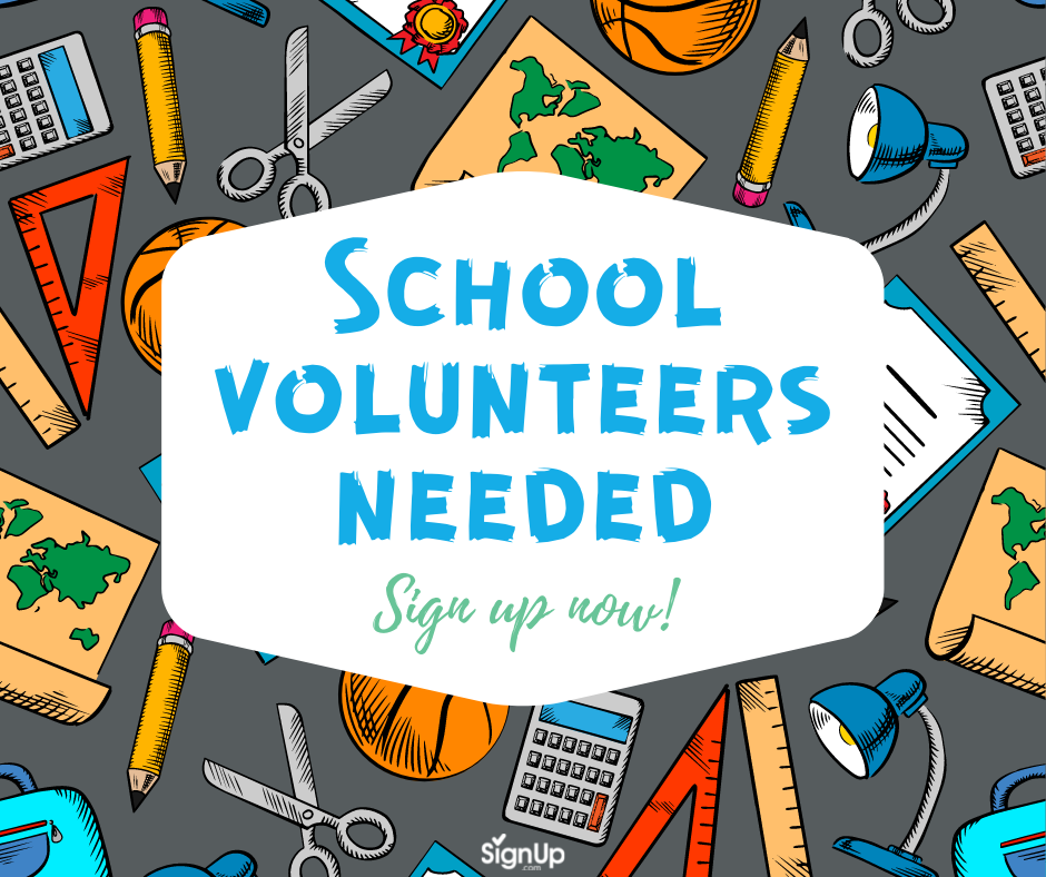 School Volunteers Needed social graphic