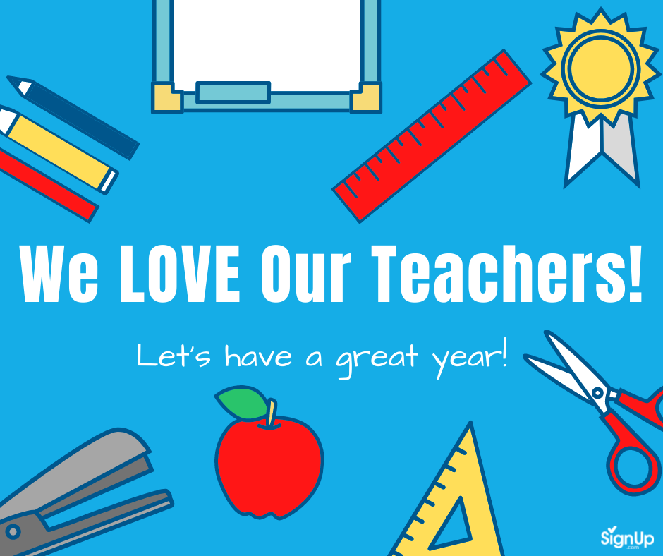 We Love Our Teachers social graphic 2