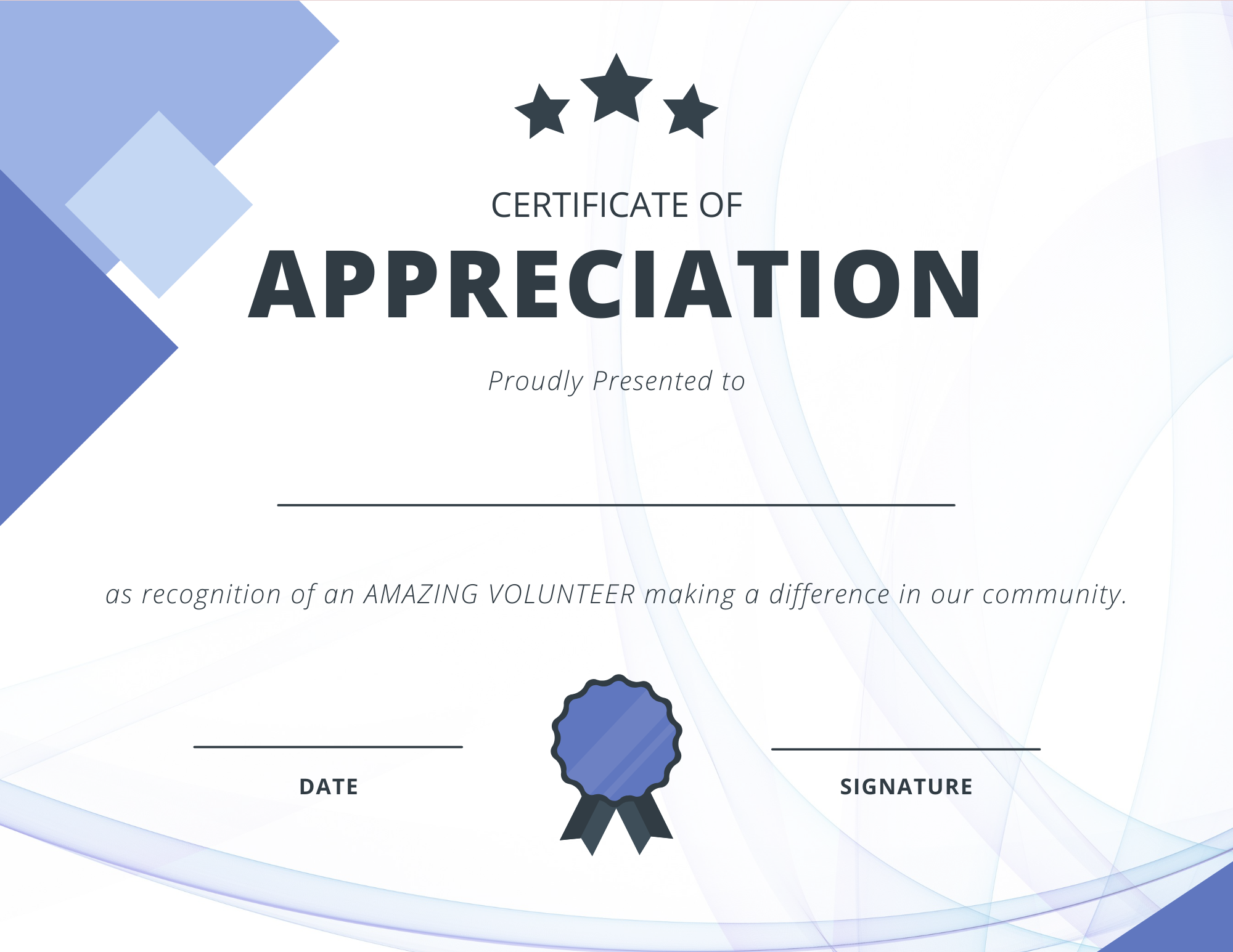 printable certificate of appreciation