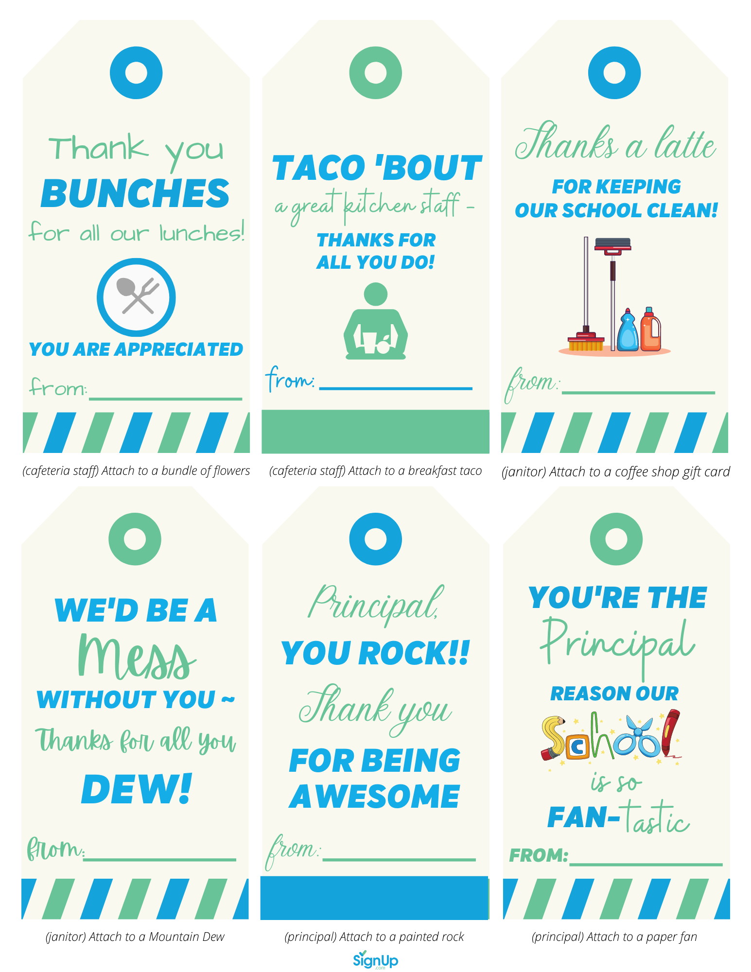 End-of-school thank you notes