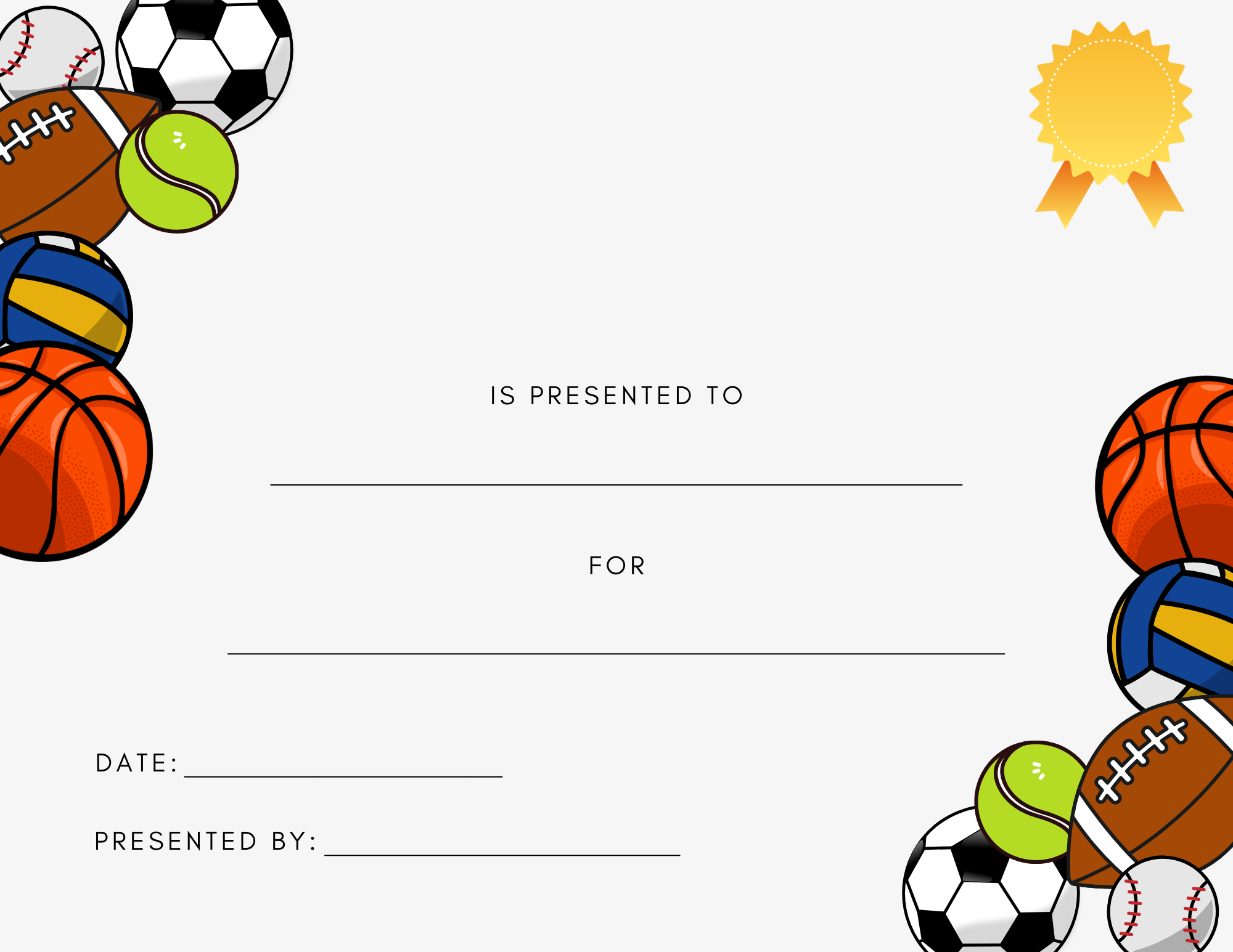 generic sports certificate