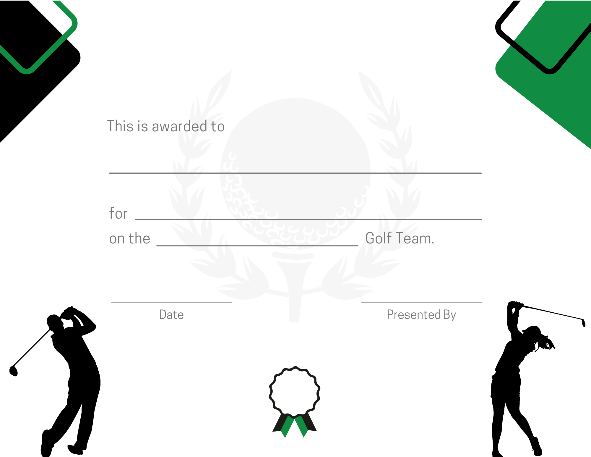 golf certificate