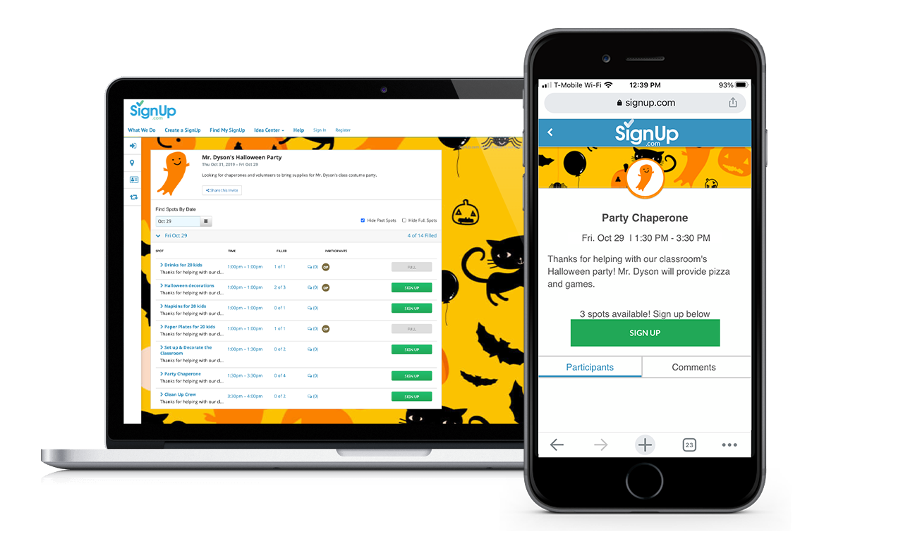 Halloween Party SignUp