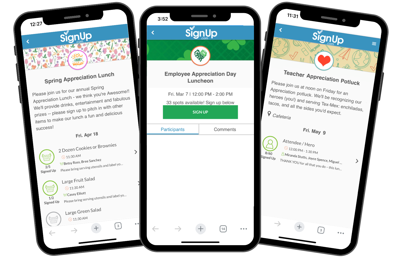 Appreciation Luncheon SignUps