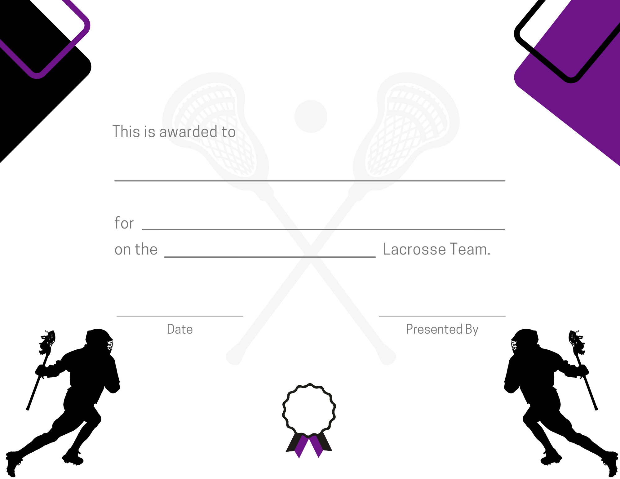 lacrosse award certificate