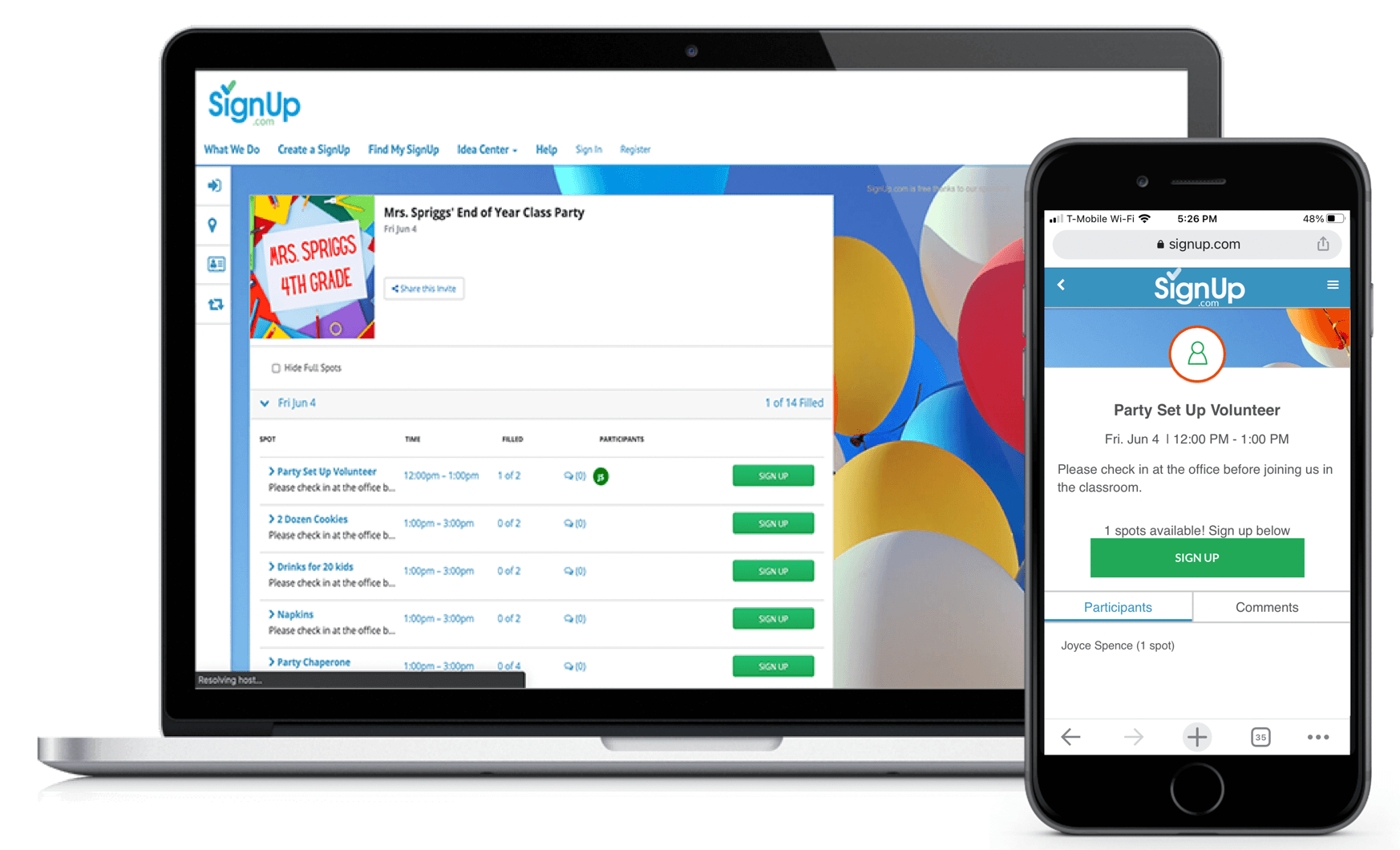 Organizing your Valentine's Day class party is easy with online SignUps from SignUp.com