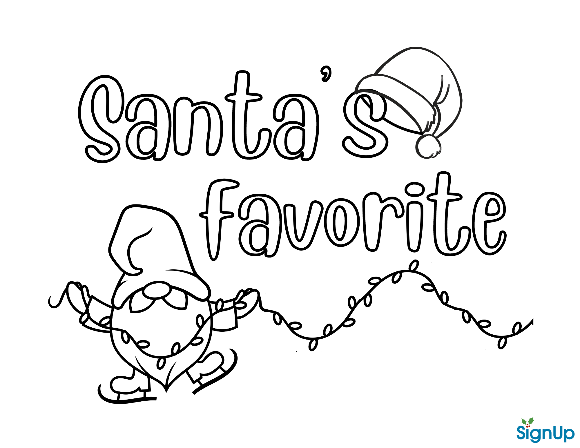 Santa's Favorite coloring page