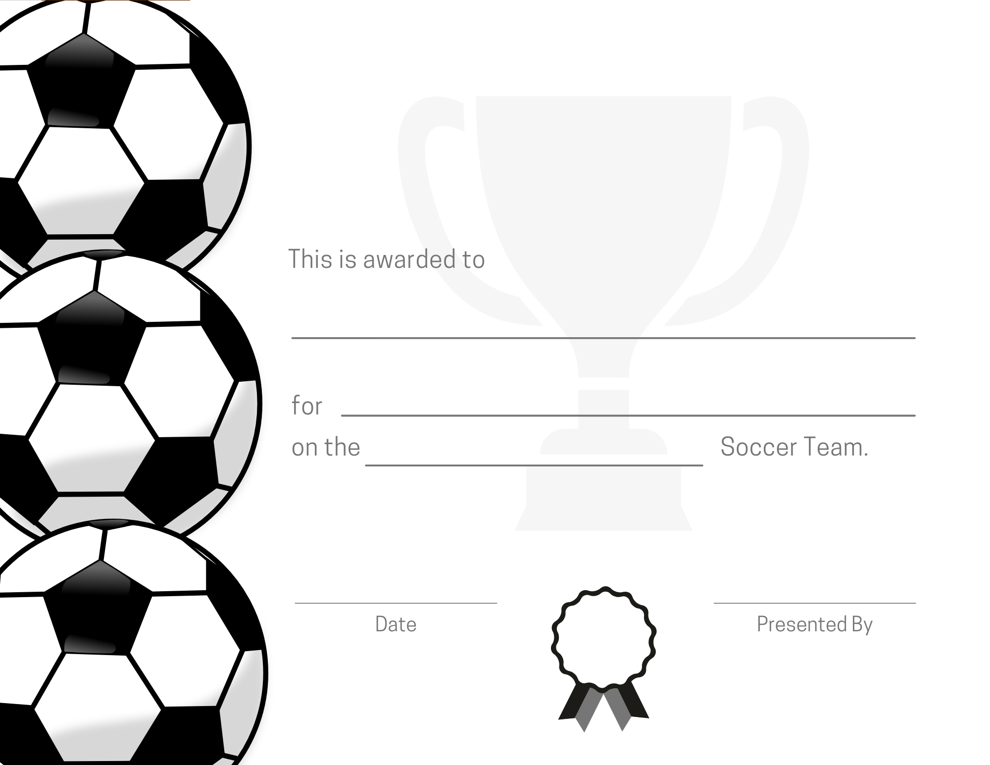 soccer certificate