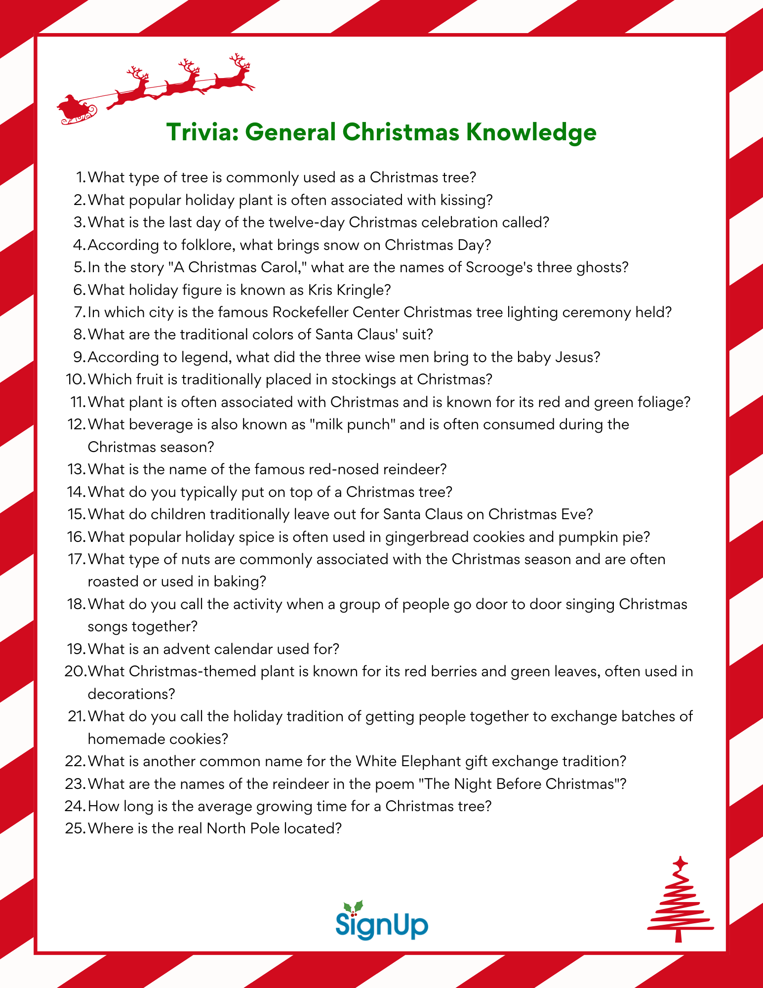 General Christmas Trivia