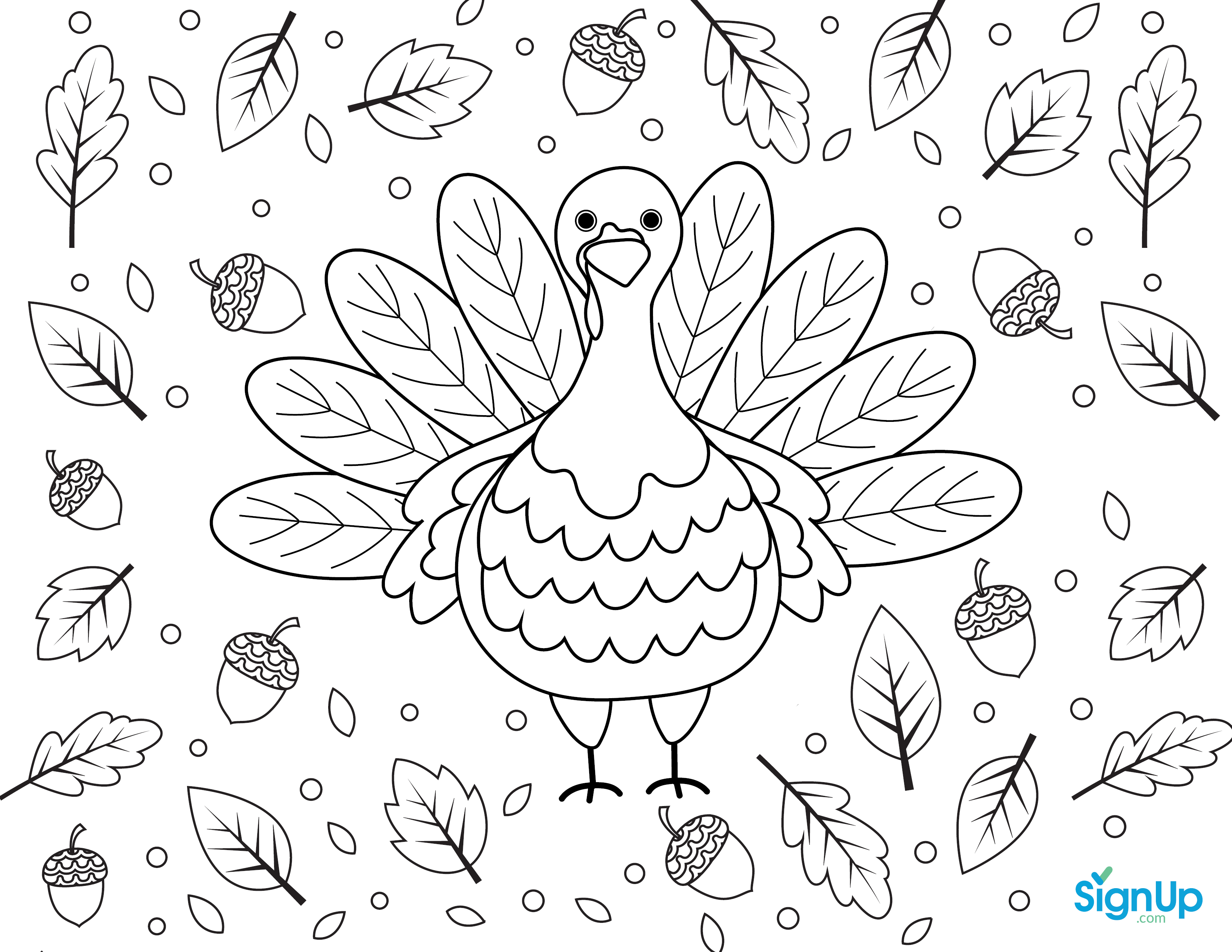 Turkey Coloring Place Mat